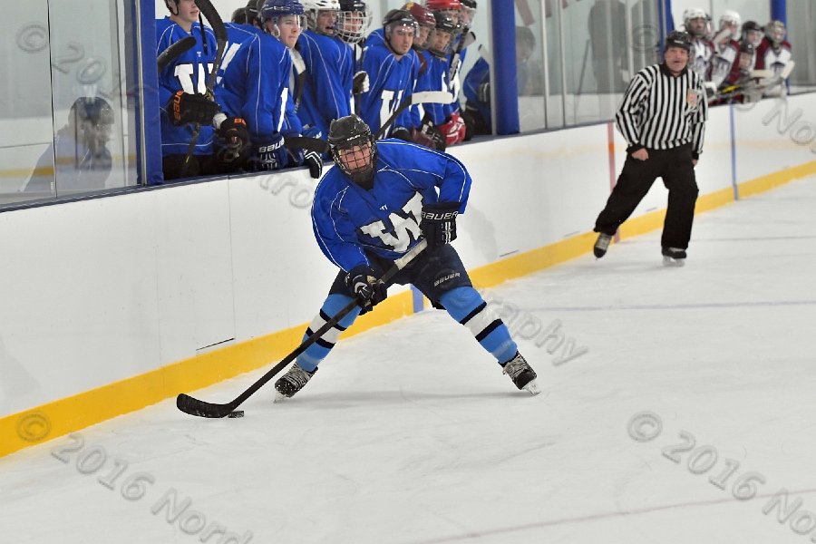 Wheaton College Men\'s Ice Hockey vs Middlesex Community College. - Photo By: KEITH NORDSTROM